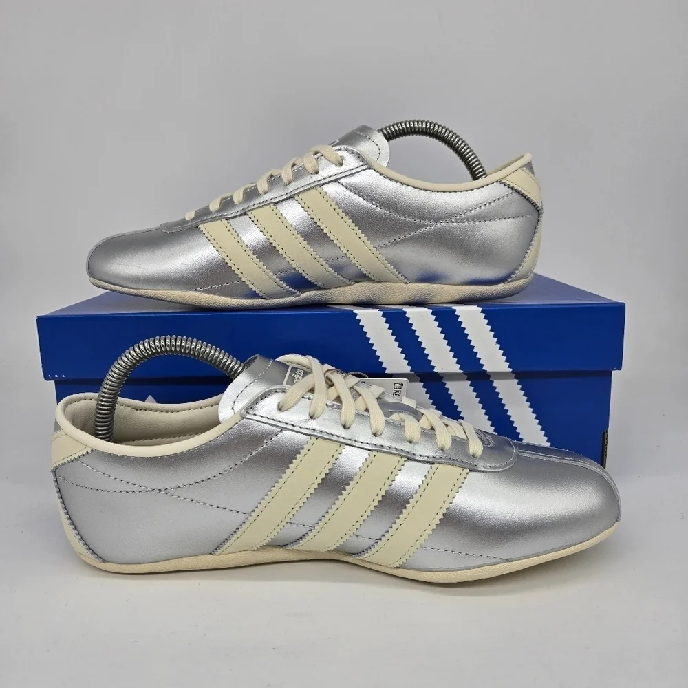 New adidas Tokyo Silver Metallic Cream White Women's Shoes Size 9.5